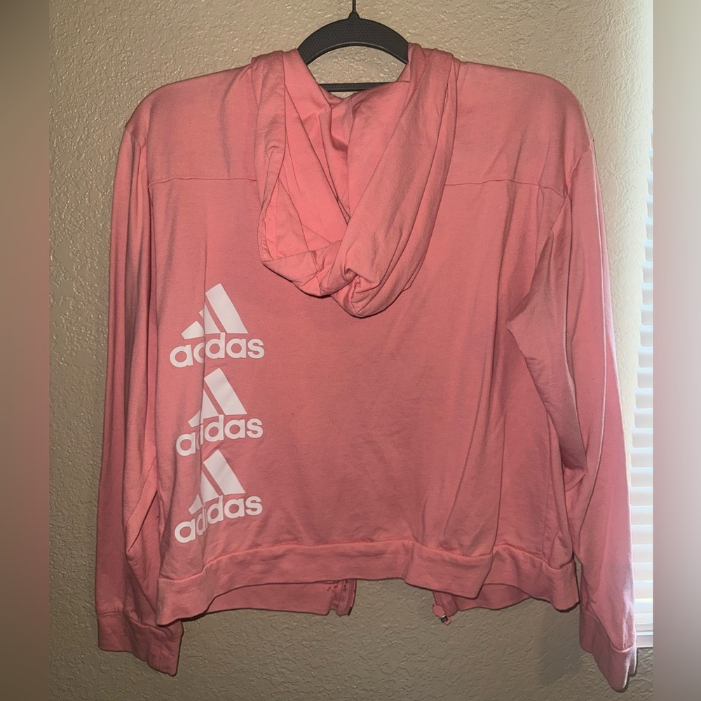 Adidas zip up hoodies (L)
